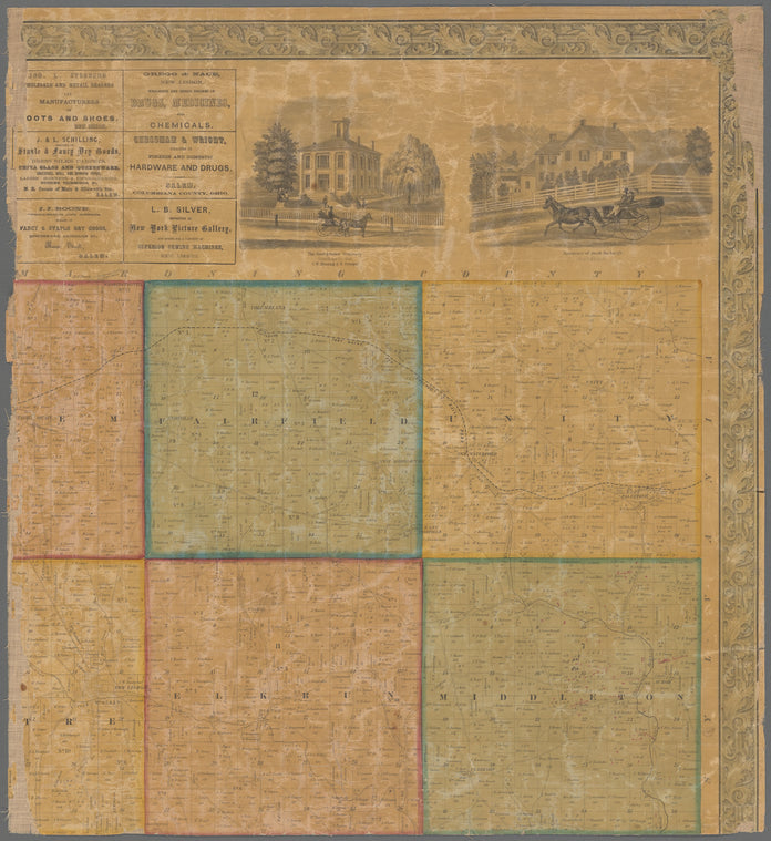 Map of Columbiana County, Ohio, 1860
