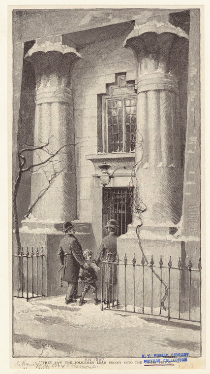 "They saw the policemen lead Pinney into the Tombs prison"