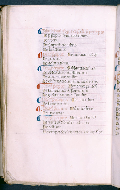 Beginning of table of contents