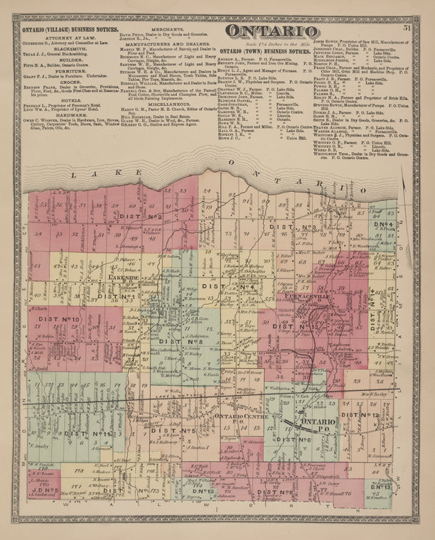 Ontario (Village) Business Notices; Ontario (Town) Business Notices; Ontario [Township]