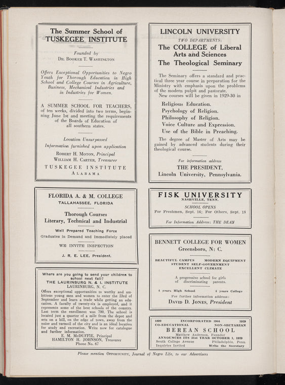 Opportunity: journal of Negro life