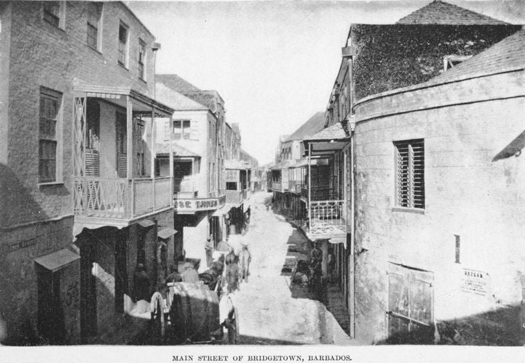Main street of Bridgetown, Barbados.