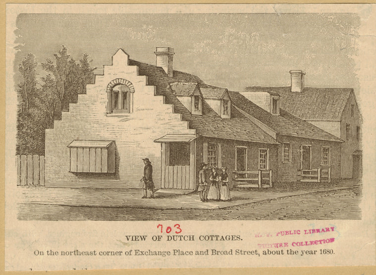 View of Dutch cottages