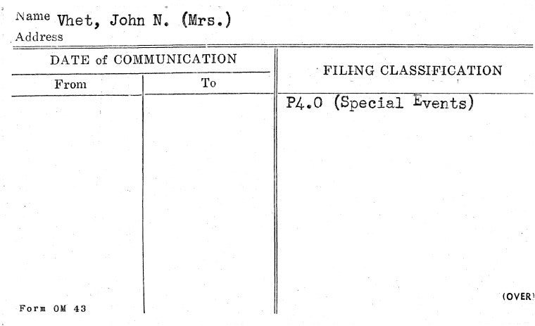 Vhet, John N. (Mrs.)