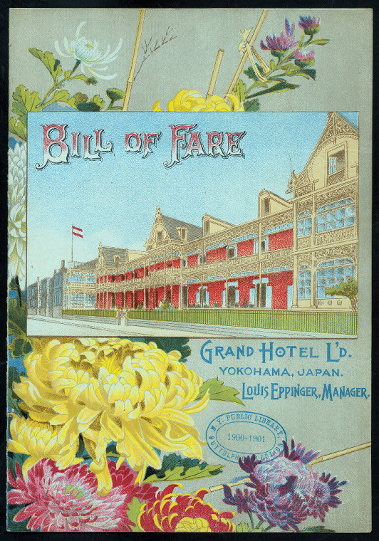 DINNER [held by] GRAND HOTEL [at] "YOKOHAMA, JAPAN" (HOTEL;)
