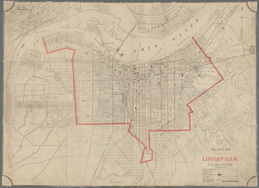The Caron map of the city of Louisville