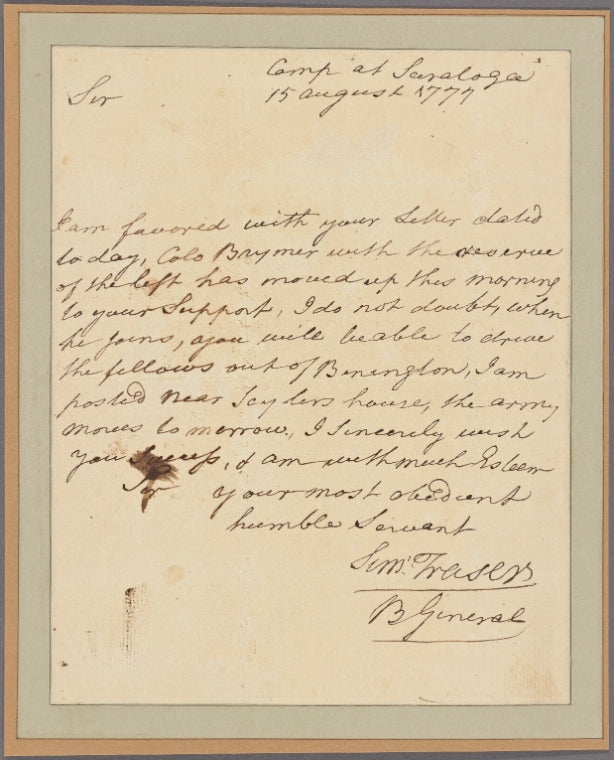 Letter to Capt. [Laurentius] O'Conell, A.D.C. to M. G. Redeisell