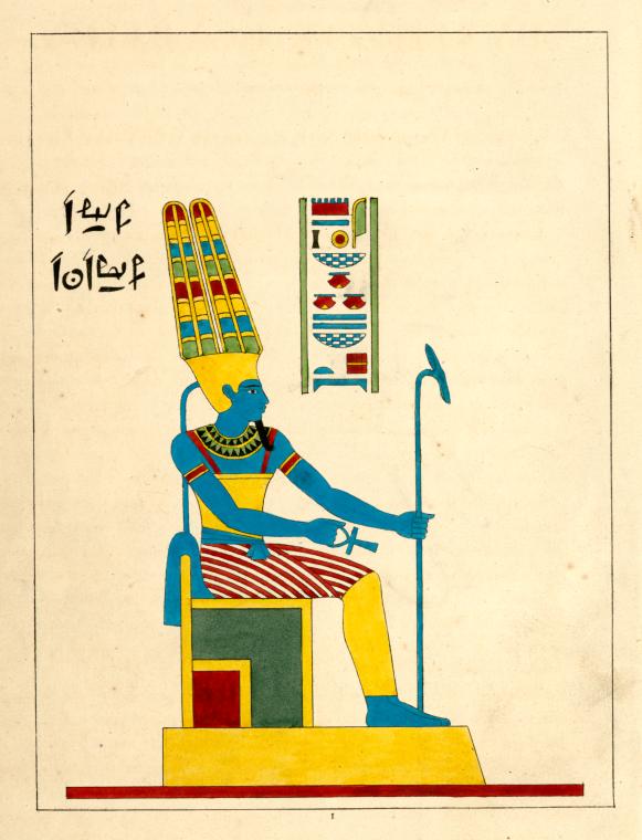 Amon, Amon-ra, ou Amon-ré, a tête humaine.