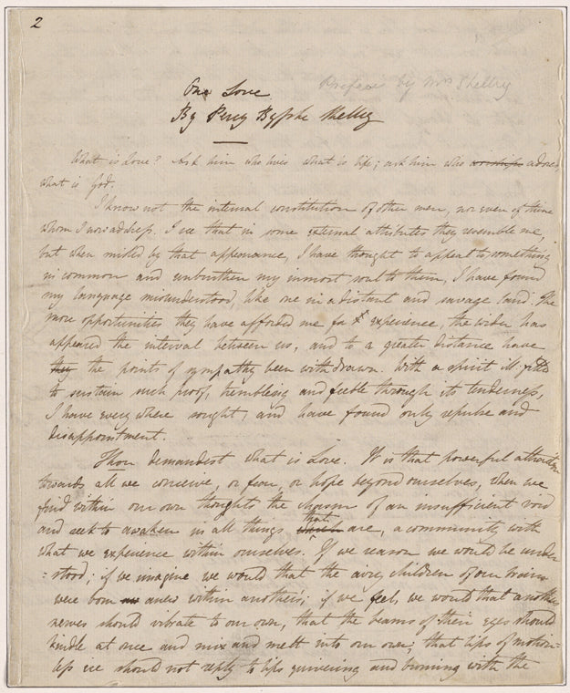 Essay (transcript), "On Love"