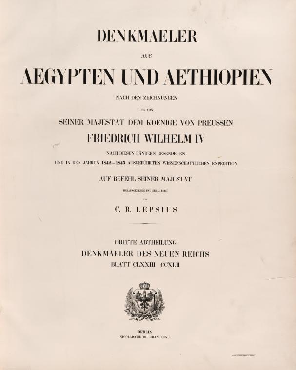 Title page] Dritte Abtheilung: Denkmaeler des Neuen Reichs. Blatt CLXXIII-CCXLII [173-242].
