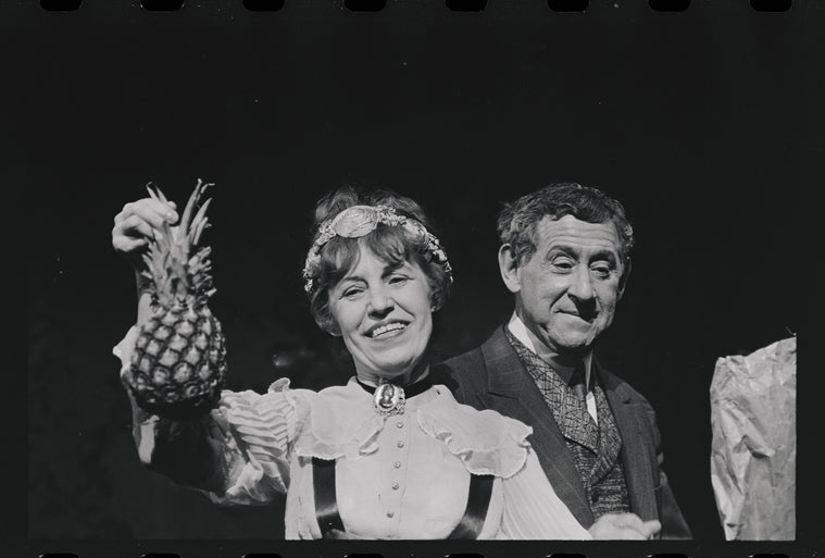 Lotte Lenya and Jack Gilford in the stage production Cabaret