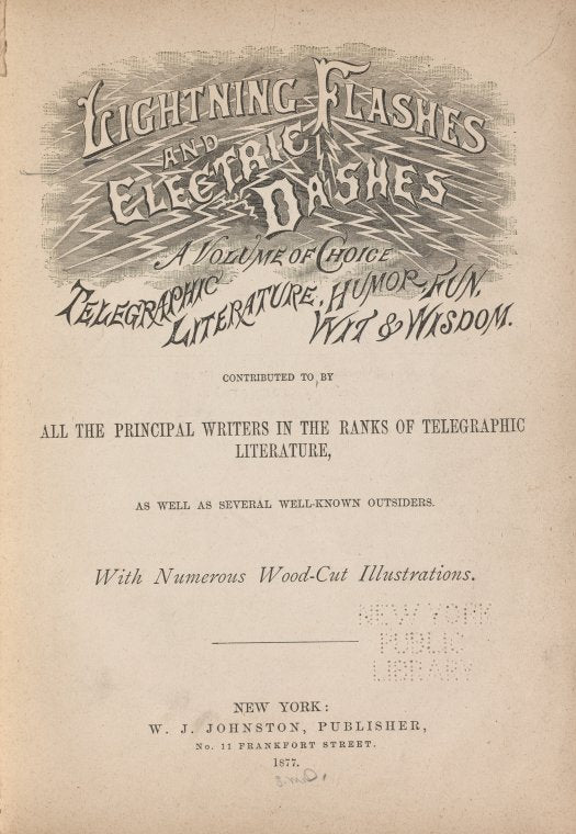 Lightning flashes and electric dashes, ...