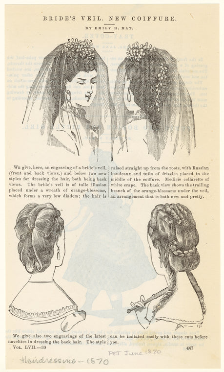 Bride's veil, new coiffure