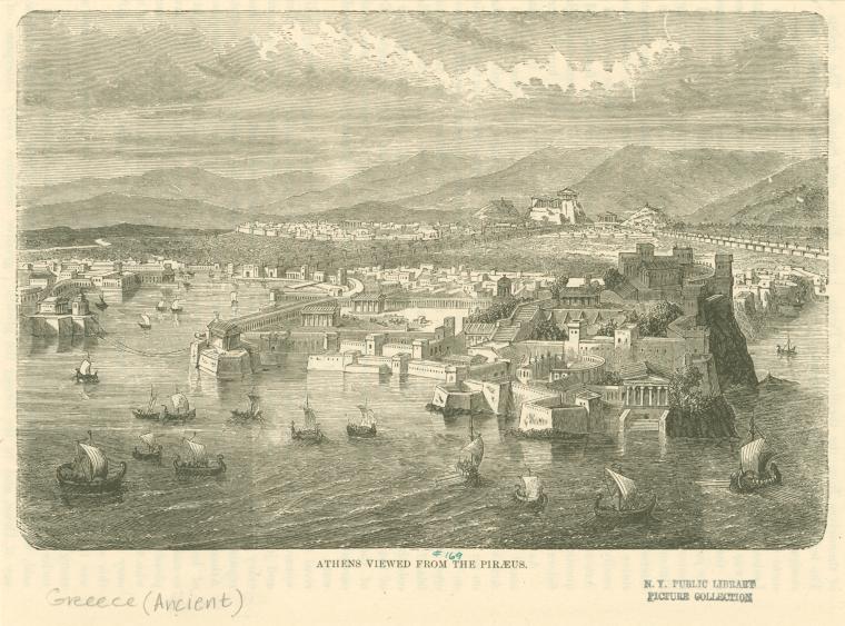 Athens viewed from the Piraeus