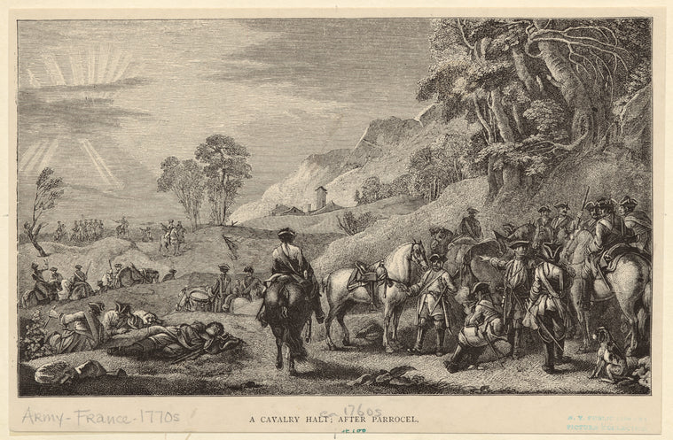 A cavalry halt