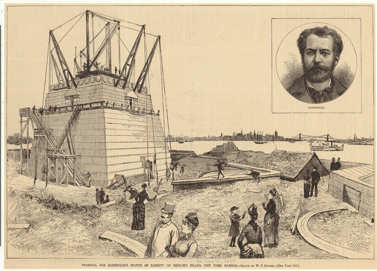 Pedestal for Bartholdi's Statue of Liberty on Bedlow's Island, New York Harbor