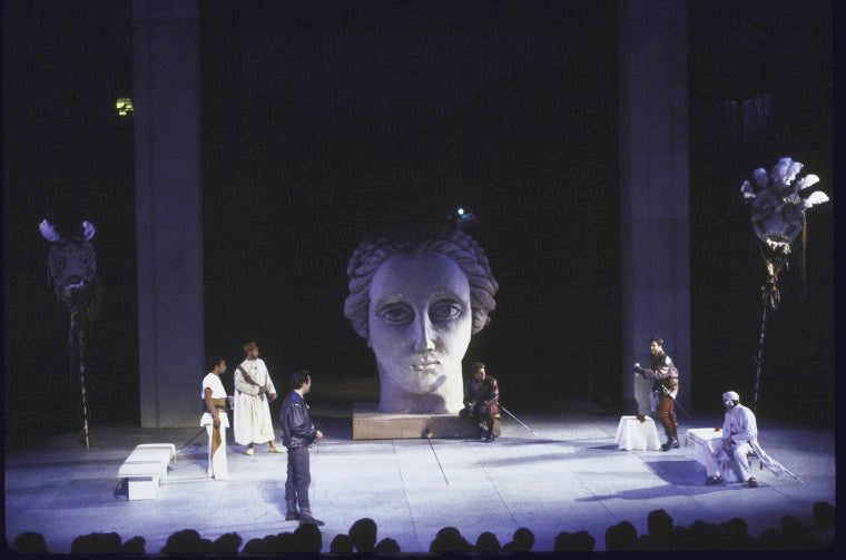 Actors in a scene fr. the New York Shakespeare Festival production of the play "Othello" at the Delacorte Theater in Central Park. (New York)