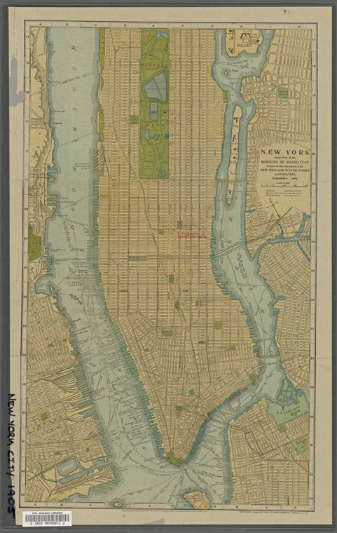 New York: south part of the Borough of Manhattan