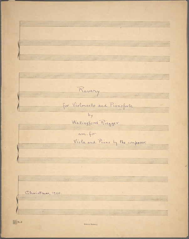 Revery : for violoncello and pianoforte