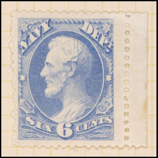 6c ultramarine Lincoln single