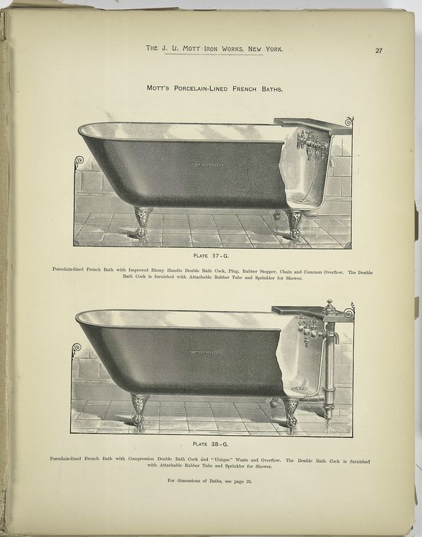 Mott's Porcelain-Lined French Baths.