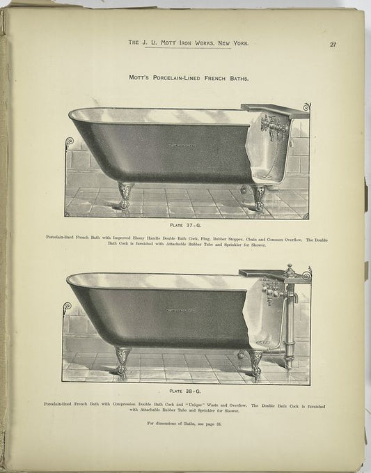 Mott's Porcelain-Lined French Baths.