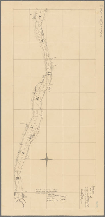 Map of the St. Clair River : showing part of the boundary designated under the 6th article of the Treaty of Ghent