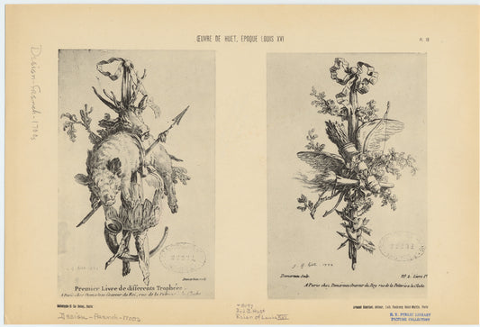 Oeuvre de Huet, époque Louis XVI