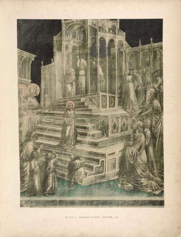 Agnolo Gaddi, Louvre, 758. [The blessed virgin ascending steps of a temple.]