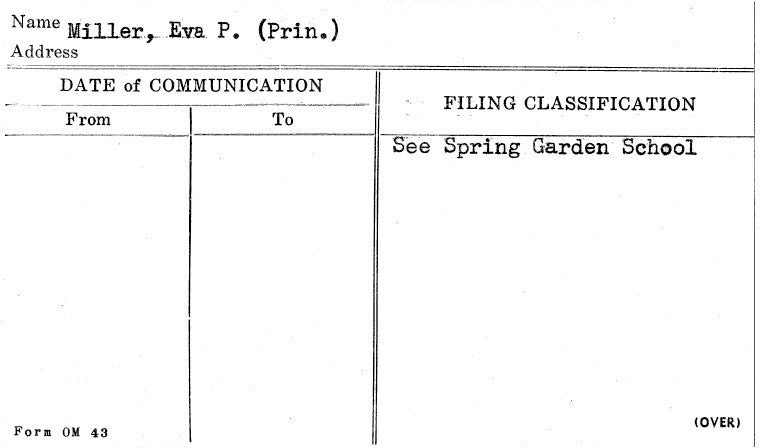 Miller, Eva P. (Prin.)
