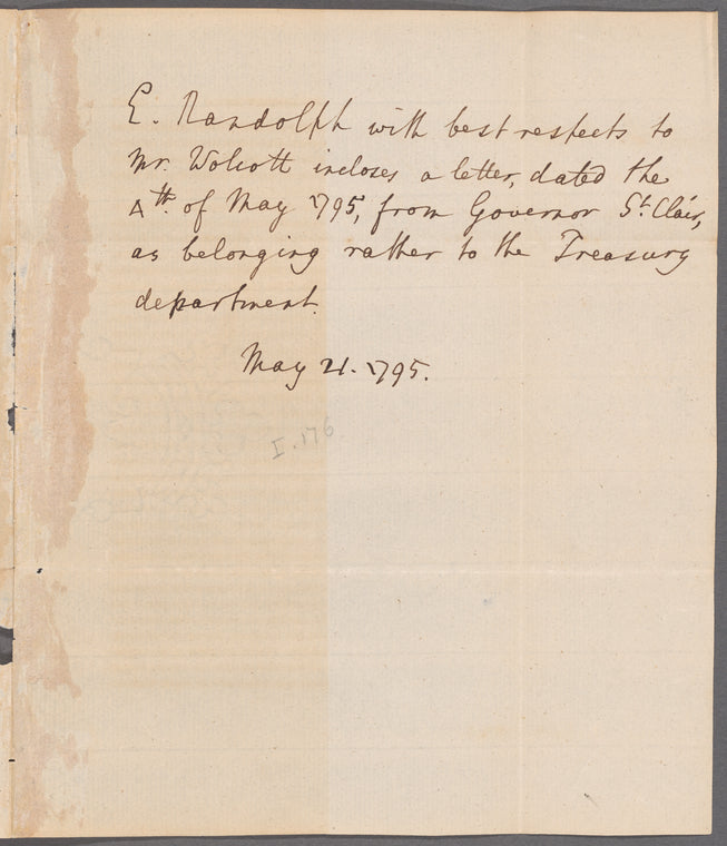 Edmund Randolph to Oliver Wolcott