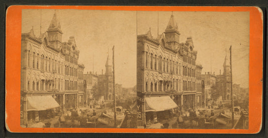 View of business district, Des Moines, Iowa.