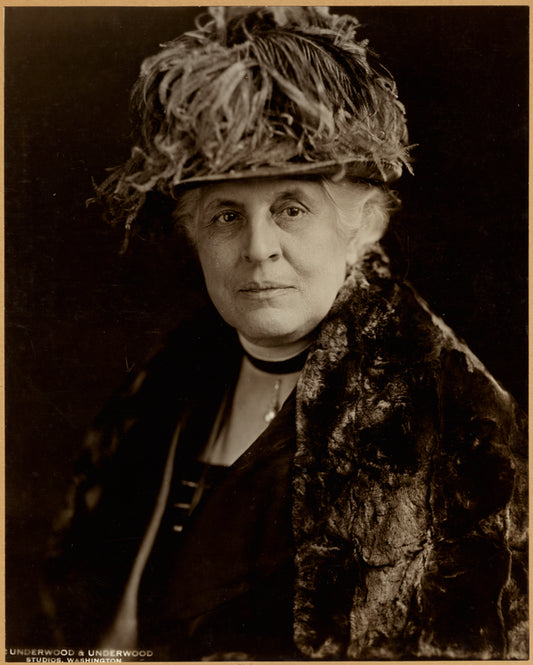 Especially posed photograph of Mrs. Charles Sumner Bird of East Walpole, Massachusetts