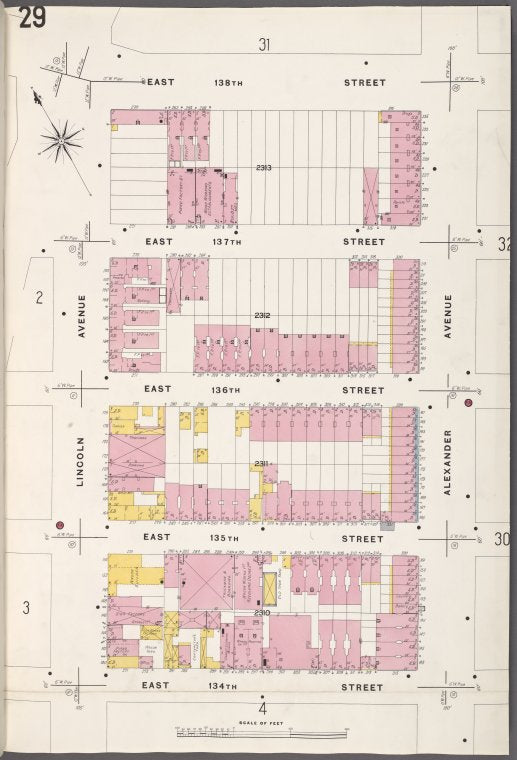 Bronx, V. 9, Plate No. 29 [Map bounded by E. 138th St., Alexander Ave., E. 134th St., Lincoln Ave.]