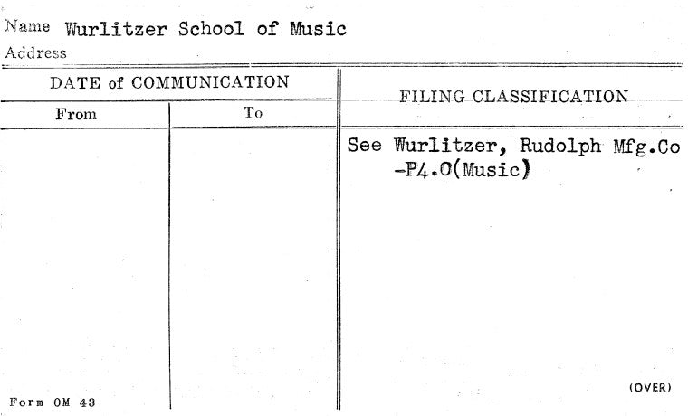 Wurlitzer School of Music