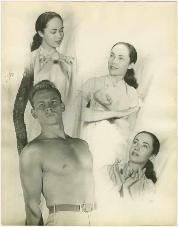 Betta St. John (Liat) and William Tabbert (Lt. Joseph Cable) in a montage from South Pacific