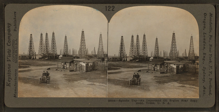 Spindle Top, an important oil region near Beaumont, Texas, U.S.A.