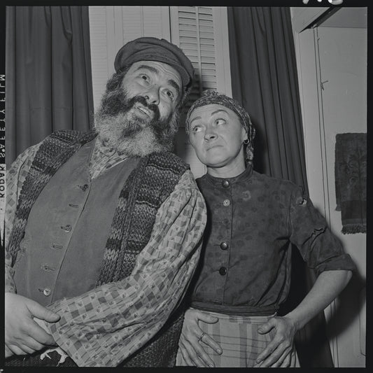 Paul Lipson and Mimi Randolph in publicity photo for the stage production Fiddler on the Roof