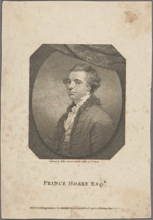 Engraved portrait of Prince Hoare