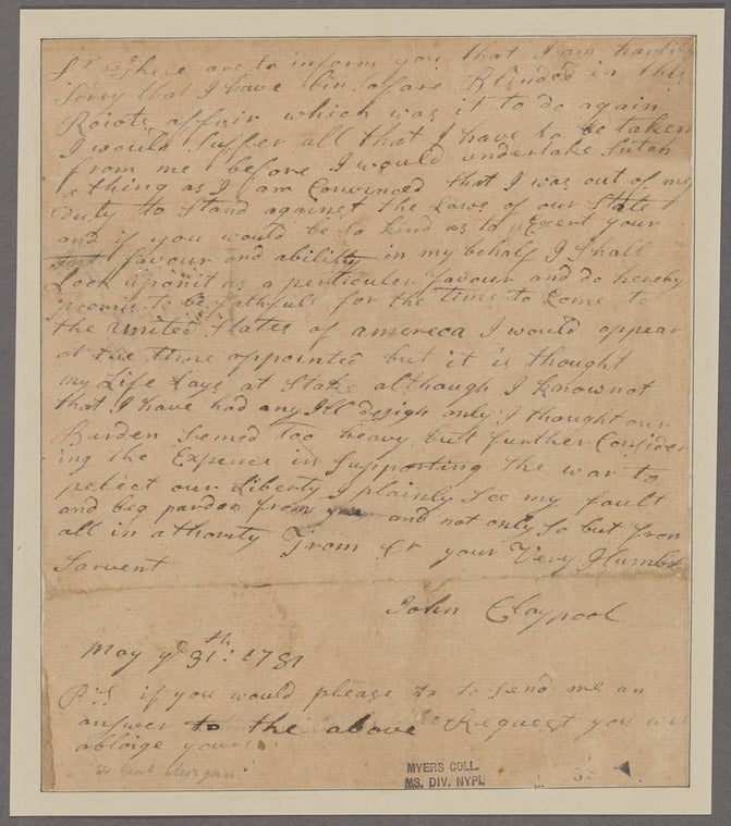 Claypool, John. To General Morgan