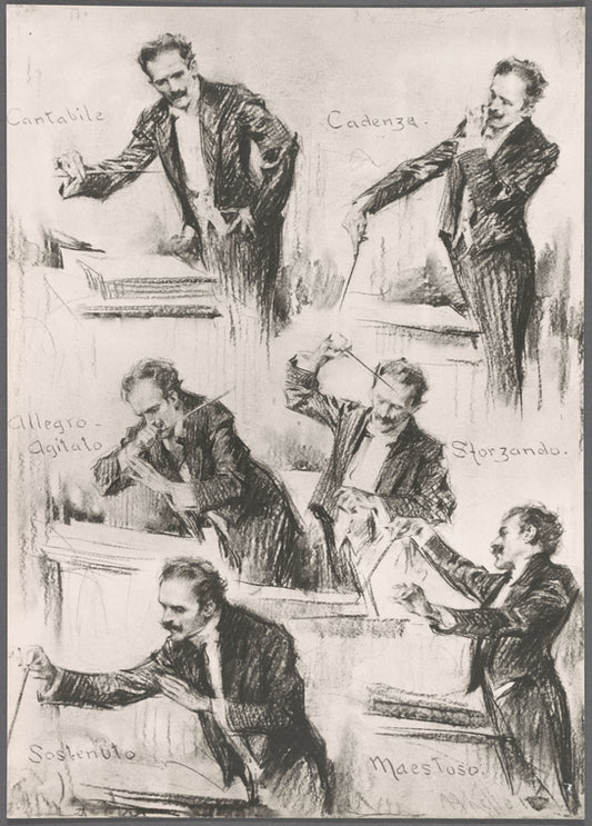 Toscanini at Metropolitan, an illustration from the Century Magazine