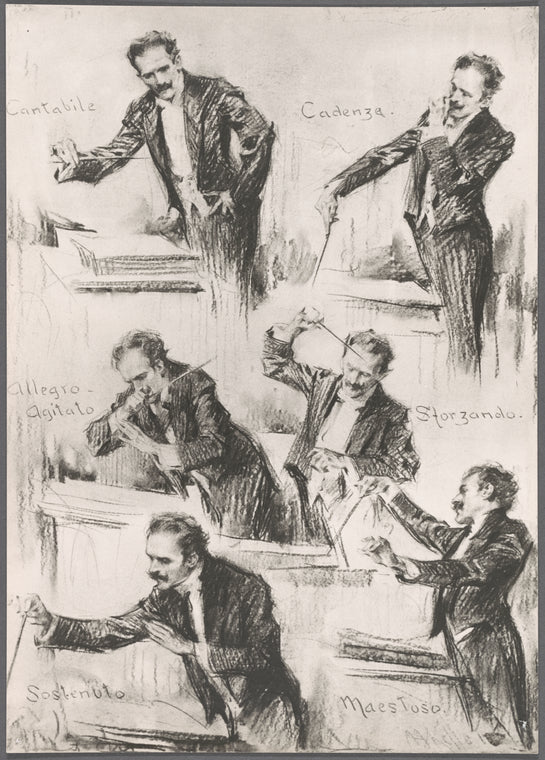 Toscanini at Metropolitan, an illustration from the Century Magazine