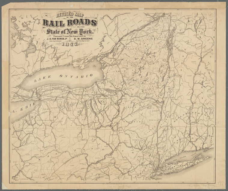 Revised map of the rail roads of the State of New York