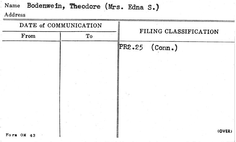 Bodenwein, Theodore (Mrs. Edna S.)
