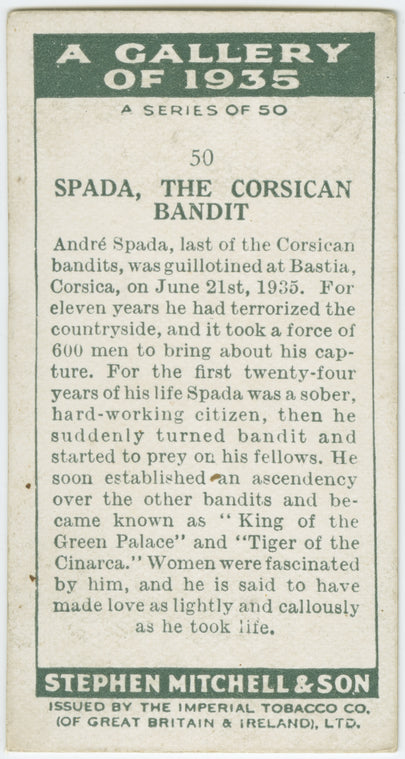 Spada, the Corsican bandit