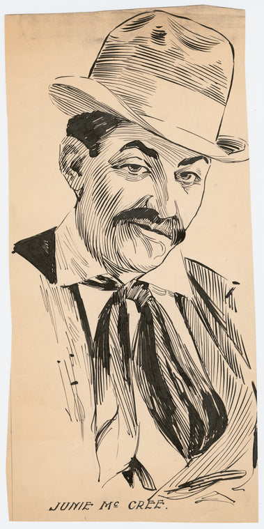Etched portrait of Junie McCree