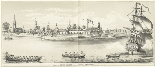 A view of Fort George with the city of New York from the s.w. 1740