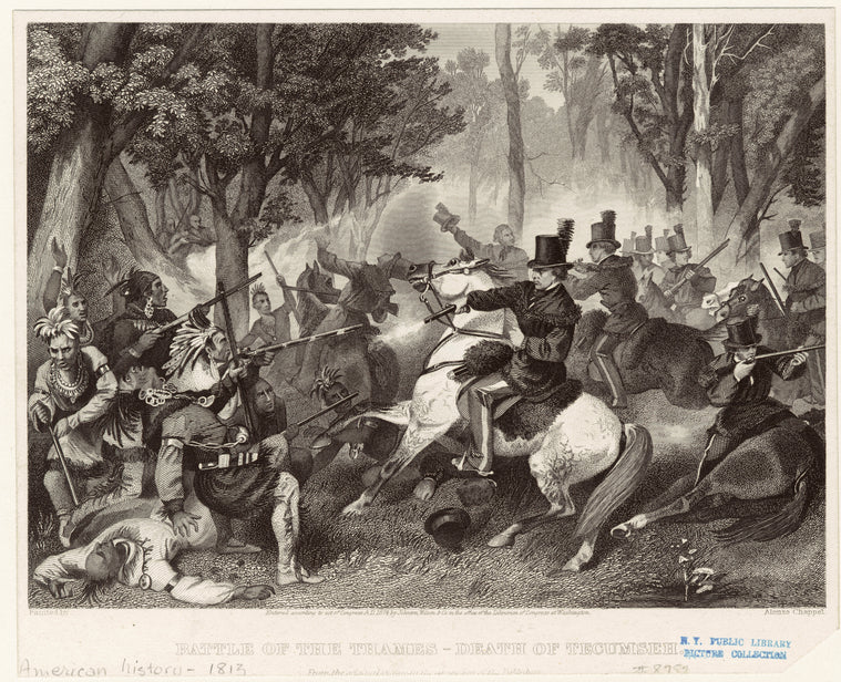Battle of the Thames--death of Tecumseh