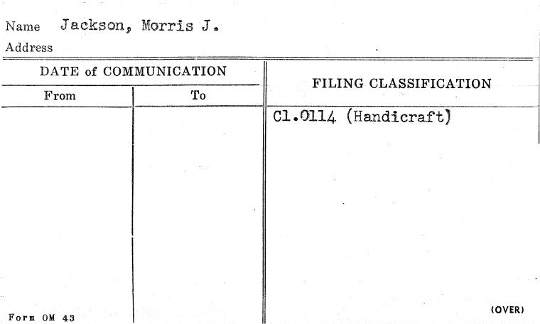 Jackson, Morris J.