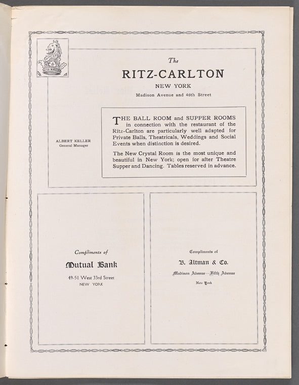 Stage Women's War Relief: Souvenir Program